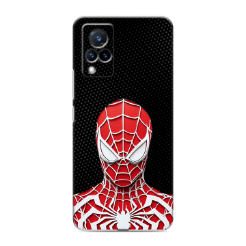 Силиконовый противоударный чехол на Vivo V21 с принтом человек паук spiderman Силиконовый противоударный чехол на Vivo V21 с принтом человек паук spiderman