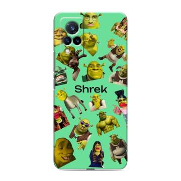 Силиконовый противоударный чехол на Vivo V21 с принтом Шрек Shrek Силиконовый противоударный чехол на Vivo V21 с принтом Шрек Shrek