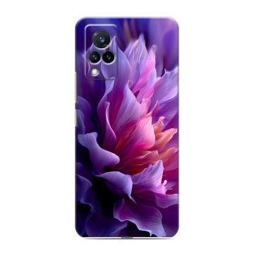 Силиконовый противоударный чехол на Vivo V21 с принтом женский цветы Силиконовый противоударный чехол на Vivo V21 с принтом женский цветы
