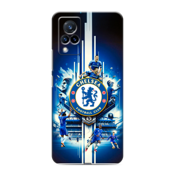 Силиконовый противоударный чехол на Vivo V21 с принтом Chelsea Челси Силиконовый противоударный чехол на Vivo V21 с принтом Chelsea Челси