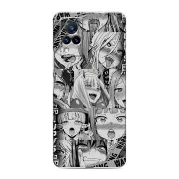 Силиконовый противоударный чехол на Vivo V21 с принтом Ahegao Ахегао Аниме Силиконовый противоударный чехол на Vivo V21 с принтом Ahegao Ахегао Аниме