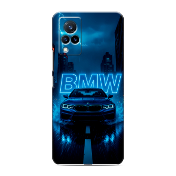 Силиконовый противоударный чехол на Vivo V21 с принтом BMW БМВ Силиконовый противоударный чехол на Vivo V21 с принтом BMW БМВ