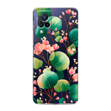 Силиконовый противоударный чехол на Vivo V21 с принтом женский Силиконовый противоударный чехол на Vivo V21 с принтом женский
