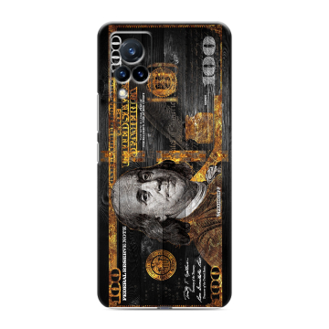 Силиконовый противоударный чехол на Vivo V21 с принтом Доллар деньги Силиконовый противоударный чехол на Vivo V21 с принтом Доллар деньги