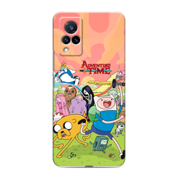 Силиконовый противоударный чехол на Vivo V21 с принтом Adventure time Время приключений Силиконовый противоударный чехол на Vivo V21 с принтом Adventure time Время приключений