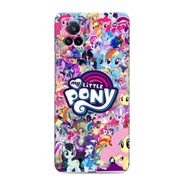 Силиконовый противоударный чехол на Vivo V21 с принтом My little pony Дружба чудо Силиконовый противоударный чехол на Vivo V21 с принтом My little pony Дружба чудо