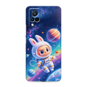 Силиконовый противоударный чехол на Vivo V21 с принтом Labubu Лабубу Силиконовый противоударный чехол на Vivo V21 с принтом Labubu Лабубу