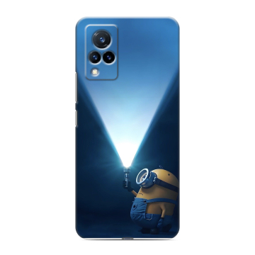 Силиконовый противоударный чехол на Vivo V21 с принтом Миньоны Силиконовый противоударный чехол на Vivo V21 с принтом Миньоны