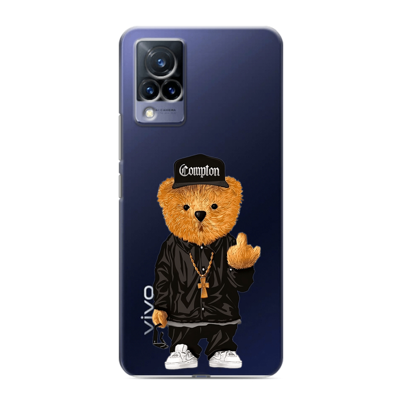 Пластиковый чехол на Vivo V21 с принтом Мишка Пластиковый чехол на Vivo V21 с принтом Мишка