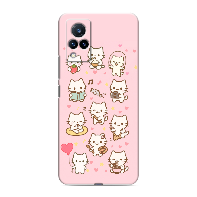 Силиконовый противоударный чехол на Vivo V21 с принтом Hello Kitty Хелоу Кити Силиконовый противоударный чехол на Vivo V21 с принтом Hello Kitty Хелоу Кити