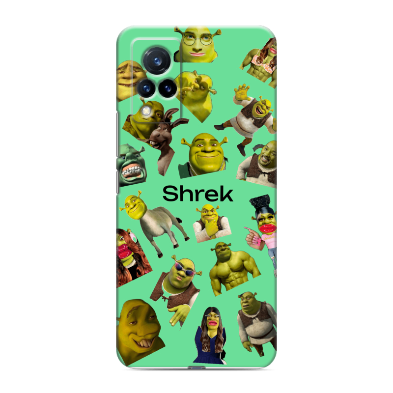 Силиконовый противоударный чехол на Vivo V21 с принтом Шрек Shrek Силиконовый противоударный чехол на Vivo V21 с принтом Шрек Shrek