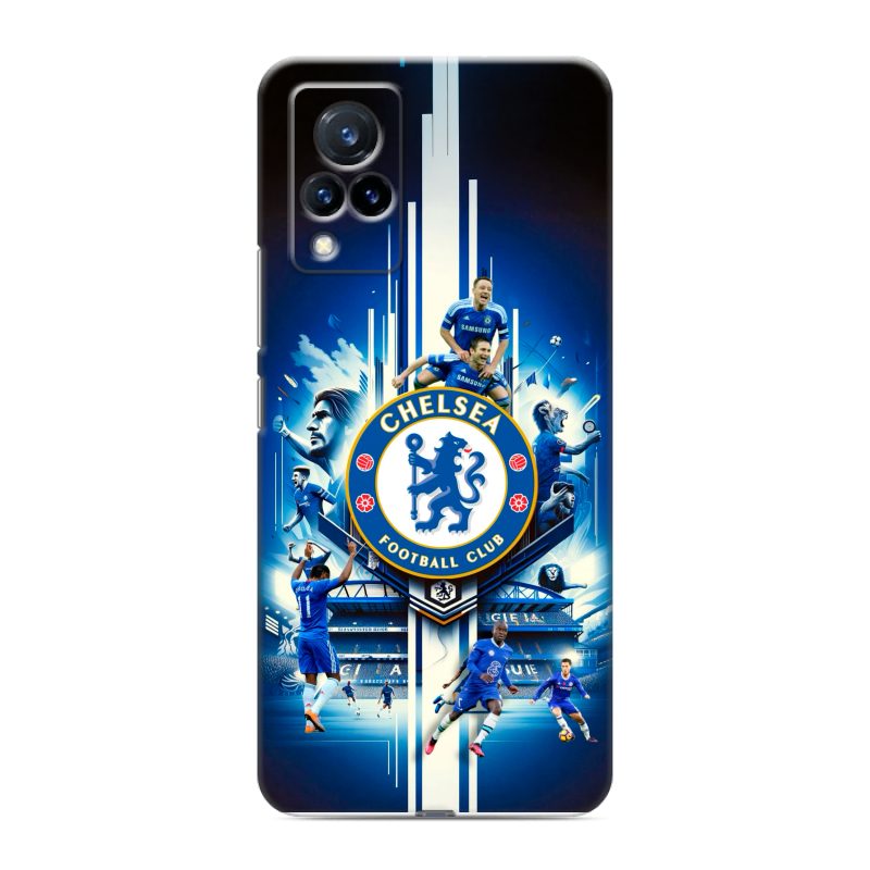 Силиконовый противоударный чехол на Vivo V21 с принтом Chelsea Челси Силиконовый противоударный чехол на Vivo V21 с принтом Chelsea Челси