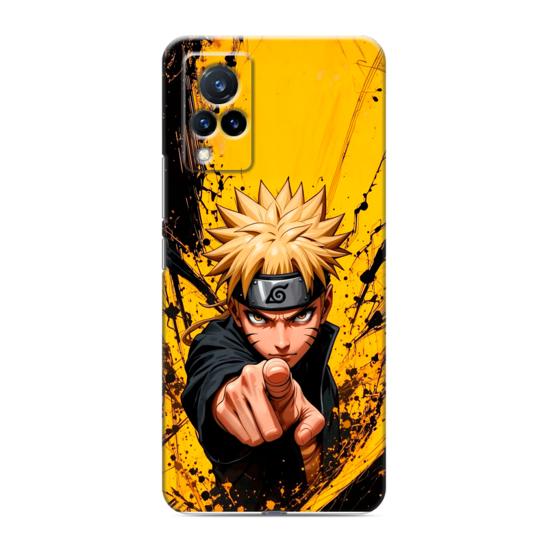Силиконовый противоударный чехол на Vivo V21 с принтом Naruto Наруто Силиконовый противоударный чехол на Vivo V21 с принтом Naruto Наруто