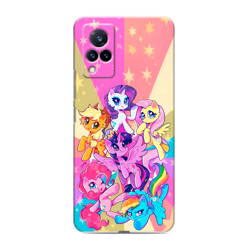 Пластиковый чехол на Vivo V21 с принтом My little pony Дружба чудо Пластиковый чехол на Vivo V21 с принтом My little pony Дружба чудо