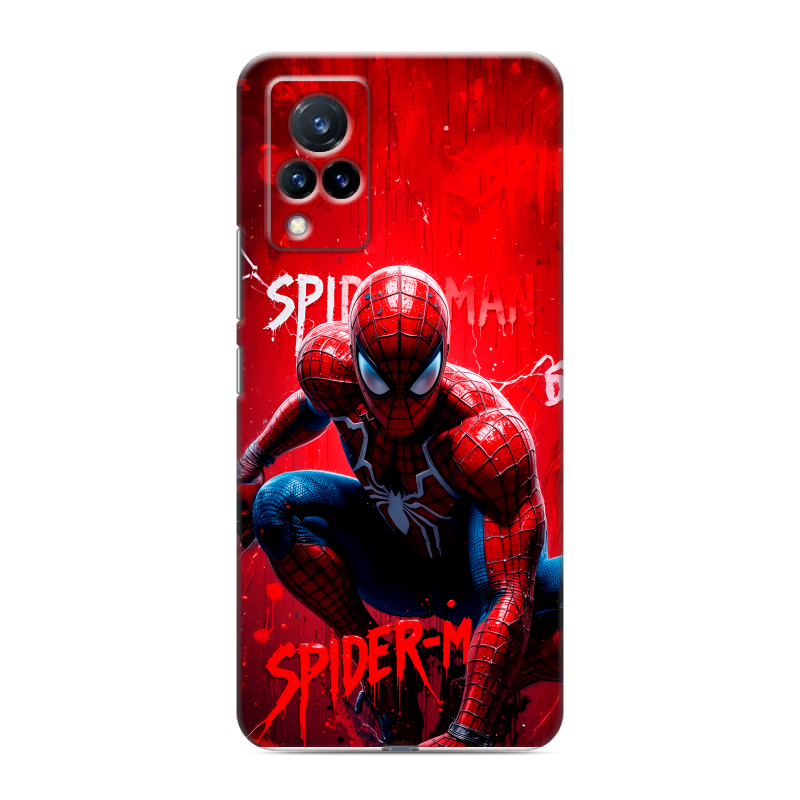 Силиконовый противоударный чехол на Vivo V21 с принтом Spiderman Человек паук Силиконовый противоударный чехол на Vivo V21 с принтом Spiderman Человек паук