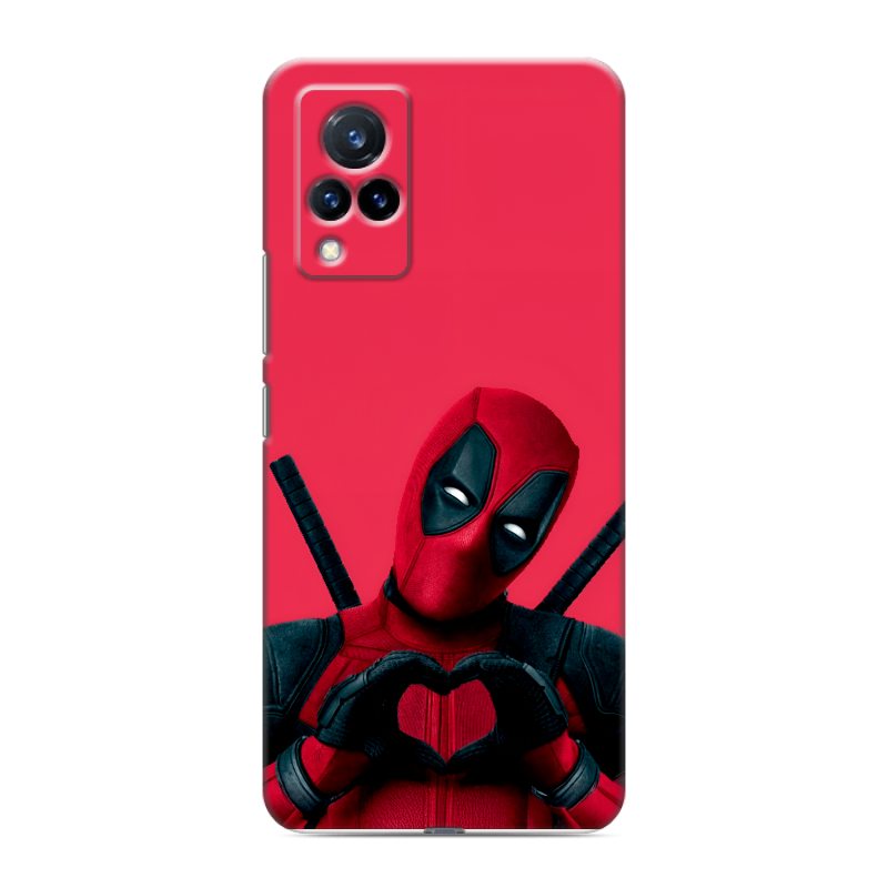 Силиконовый противоударный чехол на Vivo V21 с принтом Дедпул Deadpool Силиконовый противоударный чехол на Vivo V21 с принтом Дедпул Deadpool