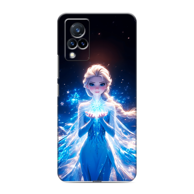 Силиконовый противоударный чехол на Vivo V21 с принтом Холодное сердце Frozen Силиконовый противоударный чехол на Vivo V21 с принтом Холодное сердце Frozen