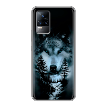 Силиконовый чехол на Vivo V21e с принтом Лесной волк Силиконовый чехол на Vivo V21e с принтом Лесной волк