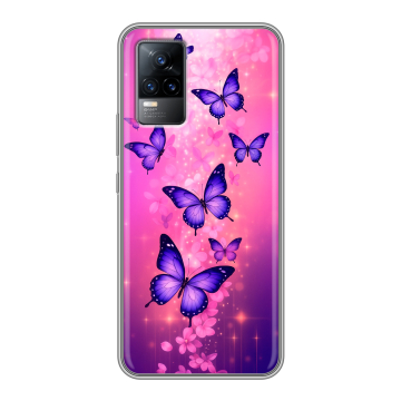 Силиконовый чехол на Vivo V21e с принтом Бабочки