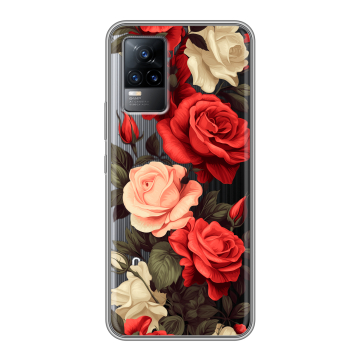 Силиконовый чехол на Vivo V21e с принтом Розы Силиконовый чехол на Vivo V21e с принтом Розы