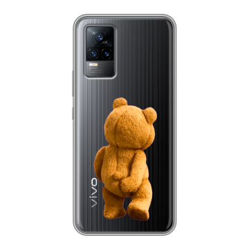 Силиконовый чехол на Vivo V21e с принтом Медведь