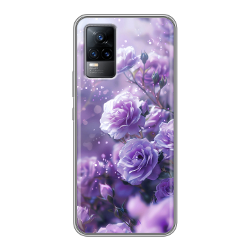 Силиконовый чехол на Vivo V21e с принтом Розы цветы