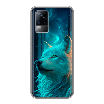 Силиконовый чехол на Vivo V21e с принтом бабочки саккура
