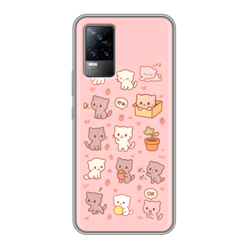 Силиконовый чехол на Vivo V21e с принтом Hello Kitty Хелоу Кити