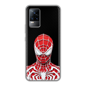 Силиконовый чехол на Vivo V21e с принтом человек паук spiderman