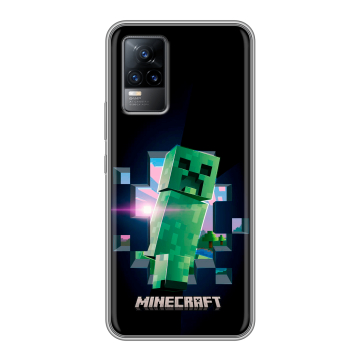 Силиконовый чехол на Vivo V21e с принтом Майнкрафт Minecraft