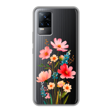 Силиконовый чехол на Vivo V21e с принтом Цветы Силиконовый чехол на Vivo V21e с принтом Цветы
