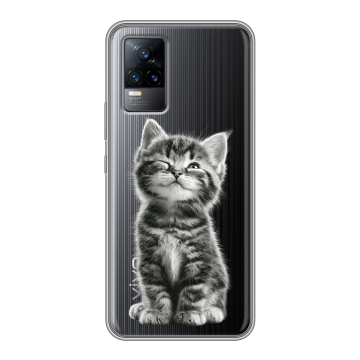 Силиконовый чехол на Vivo V21e с принтом Котенок Силиконовый чехол на Vivo V21e с принтом Котенок