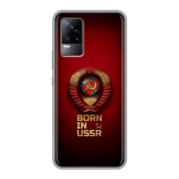 Силиконовый чехол на Vivo V21e с принтом Флаг Герб СССР Силиконовый чехол на Vivo V21e с принтом Флаг Герб СССР