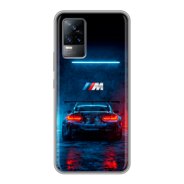 Силиконовый чехол на Vivo V21e с принтом BMW БМВ