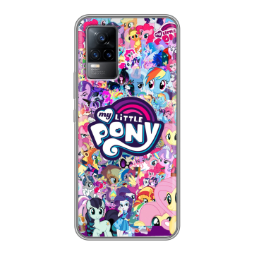 Силиконовый чехол на Vivo V21e с принтом My little pony Дружба чудо