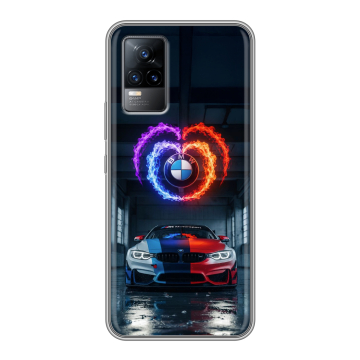Силиконовый чехол на Vivo V21e с принтом BMW БМВ