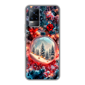 Силиконовый чехол на Vivo V21e с принтом Новый год Силиконовый чехол на Vivo V21e с принтом Новый год