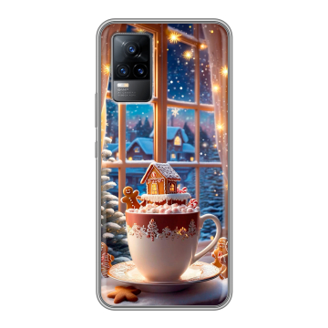 Силиконовый чехол на Vivo V21e с принтом Новый год Силиконовый чехол на Vivo V21e с принтом Новый год