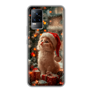 Силиконовый чехол на Vivo V21e с принтом Новый год Силиконовый чехол на Vivo V21e с принтом Новый год