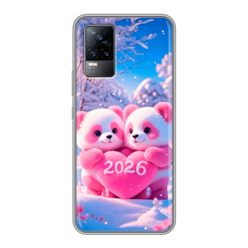 Силиконовый чехол на Vivo V21e с принтом Новый год Силиконовый чехол на Vivo V21e с принтом Новый год