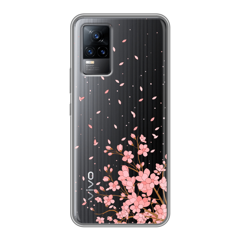 Силиконовый чехол на Vivo V21e с принтом Ветка сакуры Силиконовый чехол на Vivo V21e с принтом Ветка сакуры