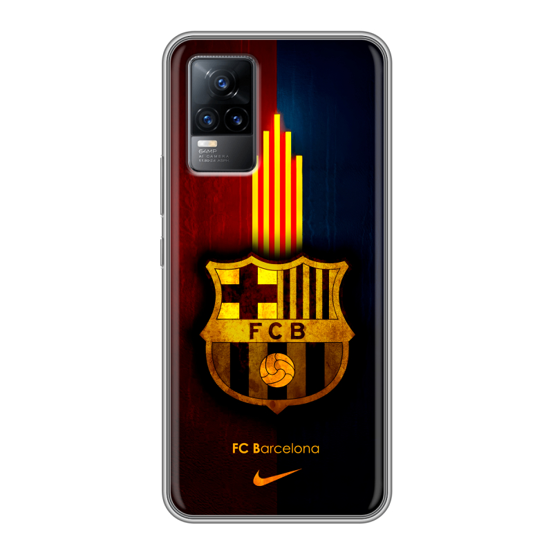 Силиконовый противоударный чехол на Vivo V21e с принтом Барселона Barcelona Силиконовый противоударный чехол на Vivo V21e с принтом Барселона Barcelona