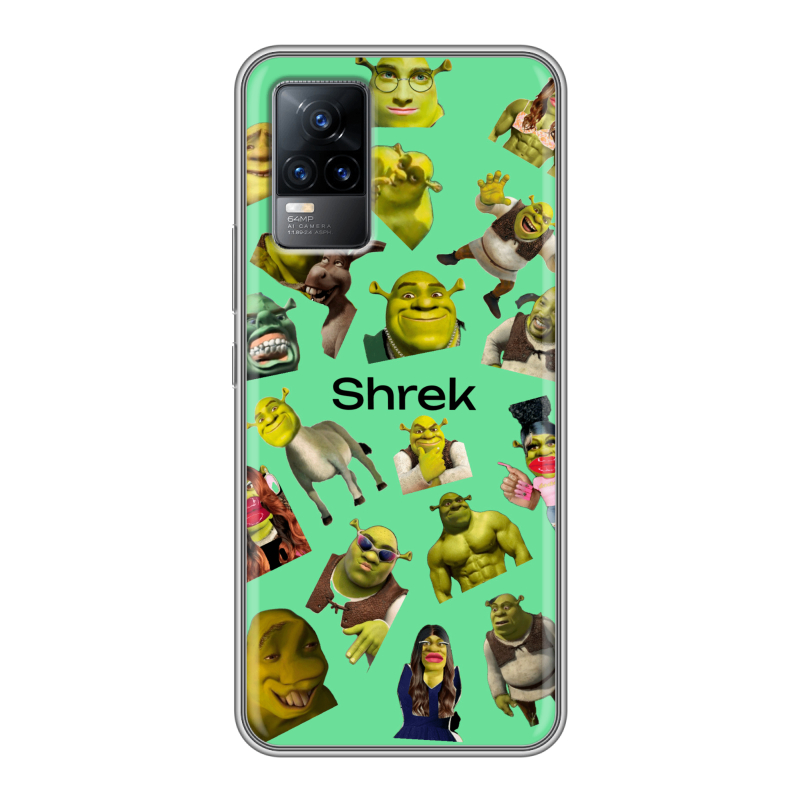 Силиконовый чехол на Vivo V21e с принтом Шрек Shrek Силиконовый чехол на Vivo V21e с принтом Шрек Shrek