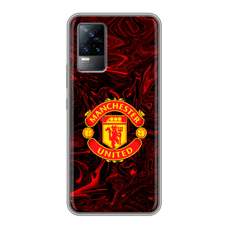 Силиконовый чехол на Vivo V21e с принтом Manchester United Силиконовый чехол на Vivo V21e с принтом Manchester United