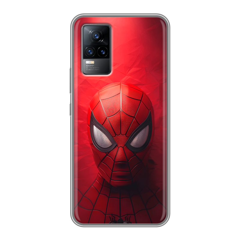 Силиконовый противоударный чехол на Vivo V21e с принтом Spiderman Человек паук Силиконовый противоударный чехол на Vivo V21e с принтом Spiderman Человек паук