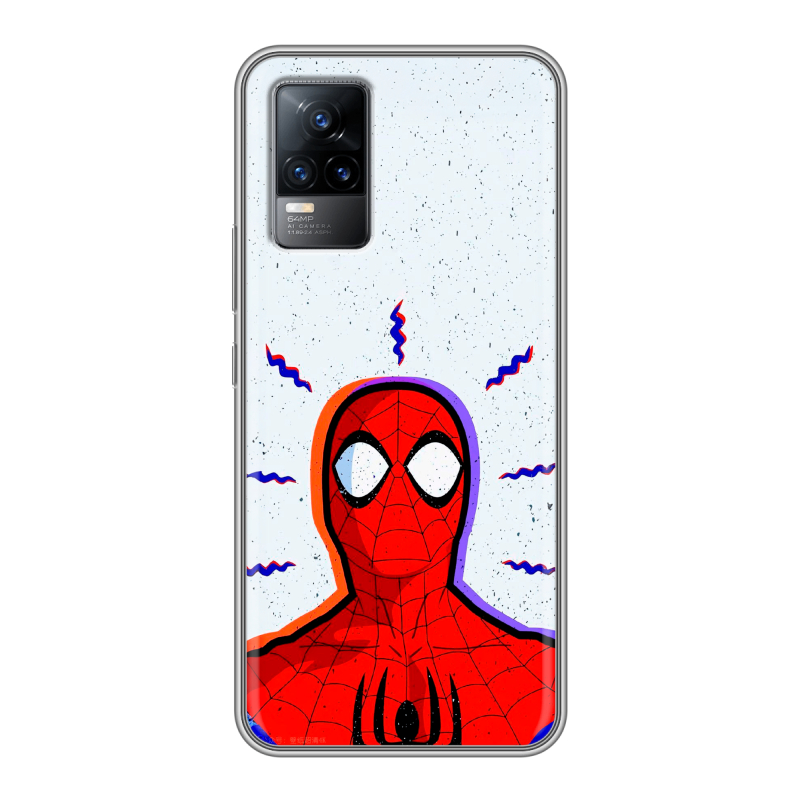 Силиконовый противоударный чехол на Vivo V21e с принтом Spiderman Человек паук Силиконовый противоударный чехол на Vivo V21e с принтом Spiderman Человек паук