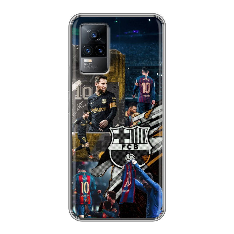 Силиконовый чехол на Vivo V21e с принтом Messi Barcelona Силиконовый чехол на Vivo V21e с принтом Messi Barcelona