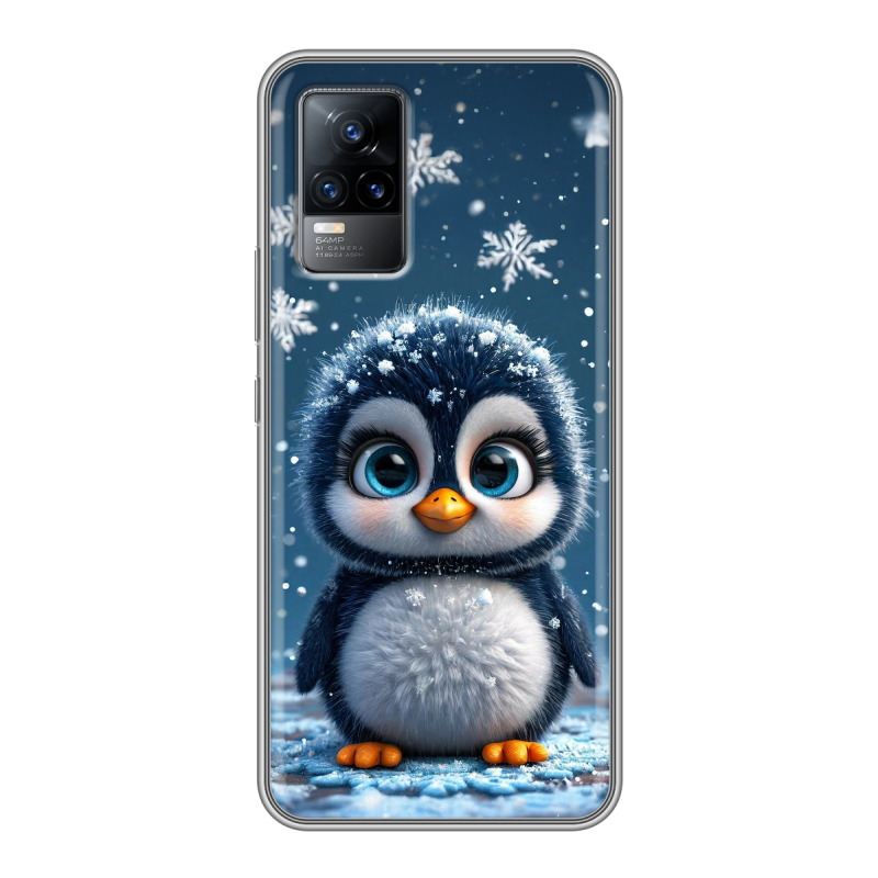 Силиконовый противоударный чехол на Vivo V21e с принтом Новый год Силиконовый противоударный чехол на Vivo V21e с принтом Новый год