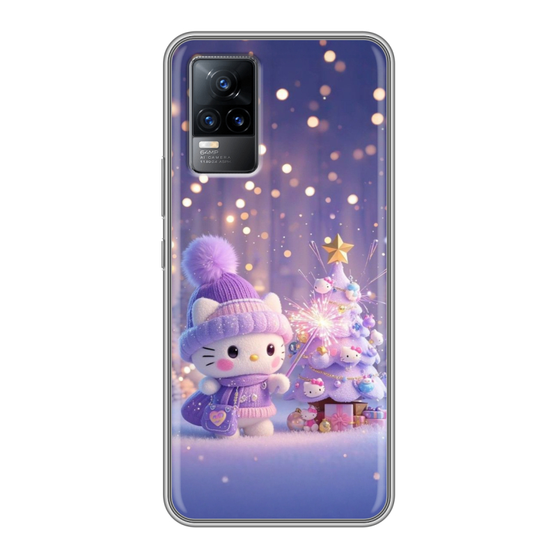 Силиконовый чехол на Vivo V21e с принтом Новый год Силиконовый чехол на Vivo V21e с принтом Новый год