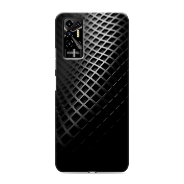 Силиконовый противоударный чехол на Tecno Pova 2 с принтом Текстура металла Силиконовый противоударный чехол на Tecno Pova 2 с принтом Текстура металла